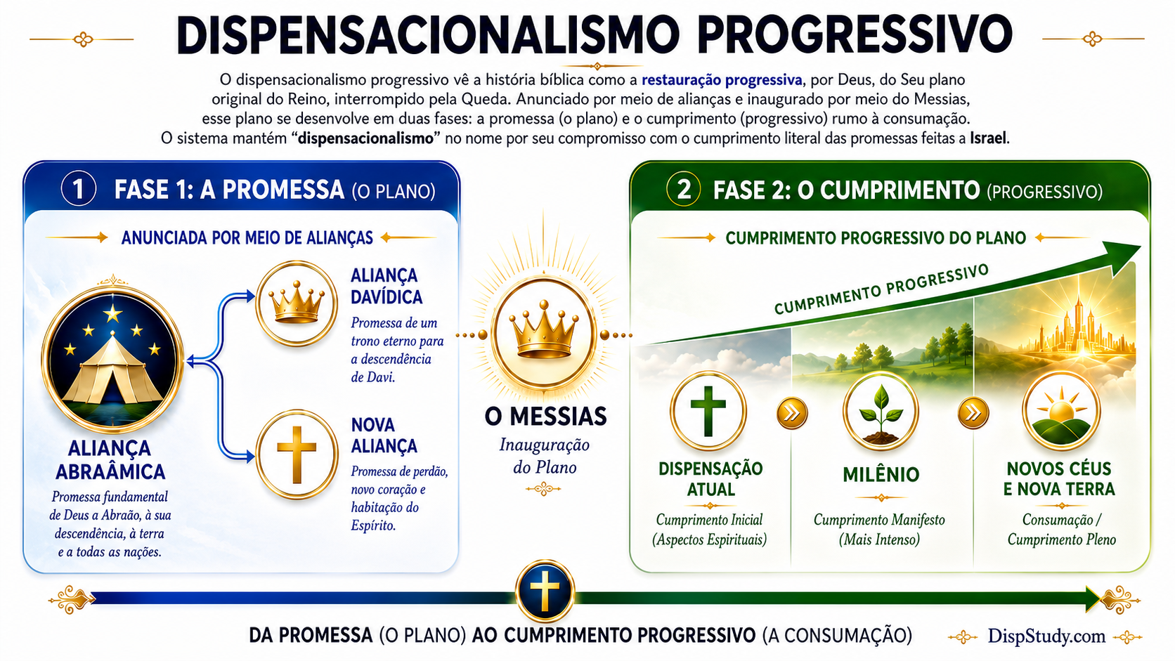 Dispensacionalismo Progressivo: Gráfico da Promessa ao Cumprimento